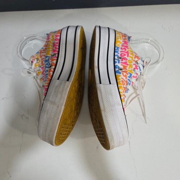 Chuck Taylor All Star Lift Platform My Story Canvas Sneakers Woman's Size 6 - Picture 7 of 14